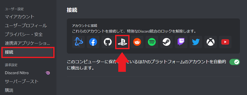 DiscordのPS4/PS5連携方法